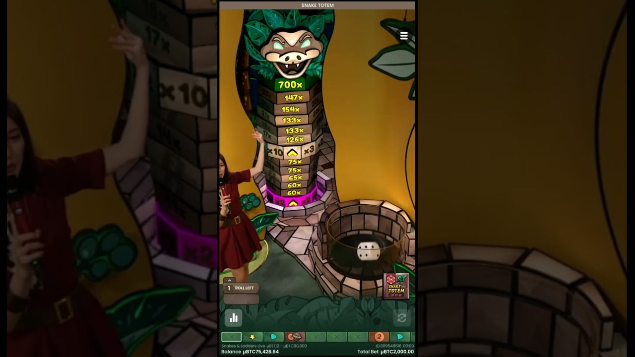 SNAKES & LADDERS LIVE GAME SHOW! MEGA WIN SNAKE TOTEM BONUS! #shorts