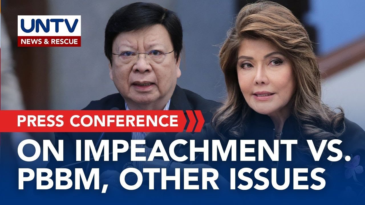 LIVE: Sen. Imee Marcos & Sen. Rodante Marcoleta hold press conference | January 20, 2026
