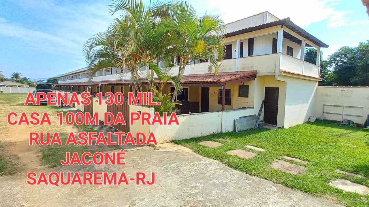 *VENDIDA* 130 mil - Casa a menos de 100m da Praia em Jaconé, Saquarema-RJ, Rua asfaltada