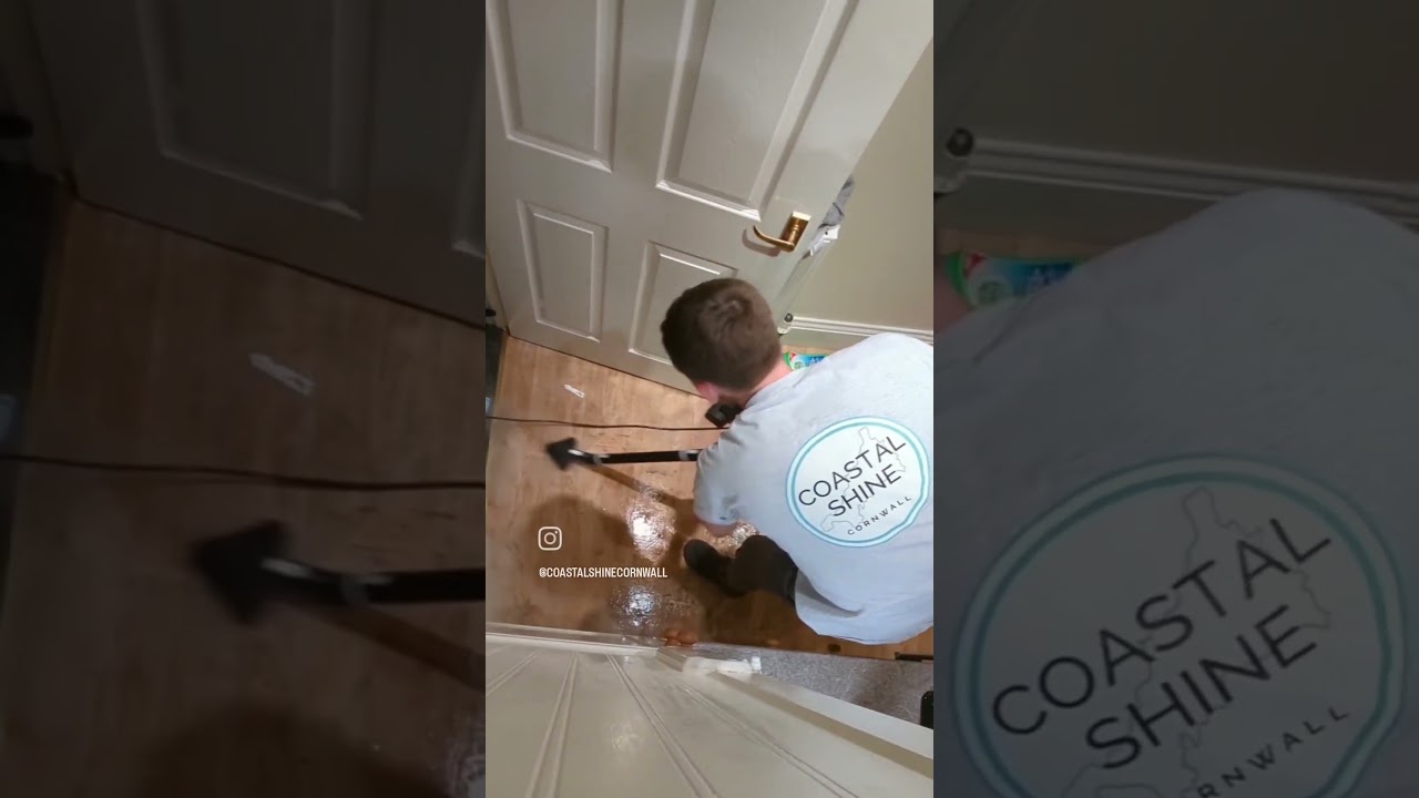 Steam Vs 10 Year Old Lino Flooring #steamcleaning #dupray #floorcleaning #cornwall #cleaner