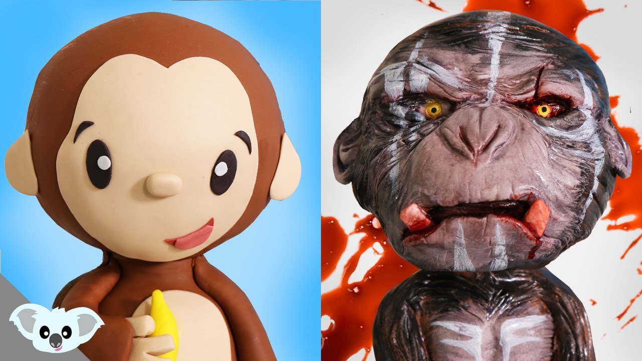 Cute and Scary Monkey Cake |  2 Faced Animal Cake Ideas | Amazing Cakes | Koalipops