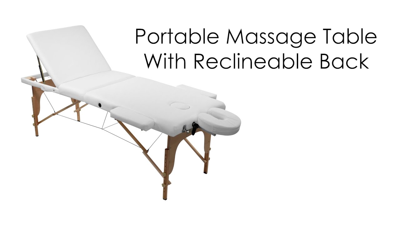 Portable Massage Table With Reclineable Back