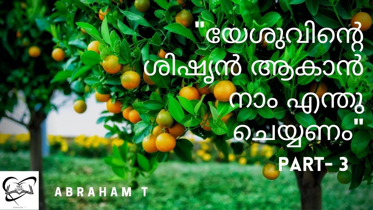 നിങ്ങൾ വളരെ ഫലം കായിക്കുന്നു എങ്കിൽ എൻ്റെ ശിഷ്യന്മാർ ആകുന്നു (യോഹന്നാൻ 15 : 8) III ABRAHAM T III