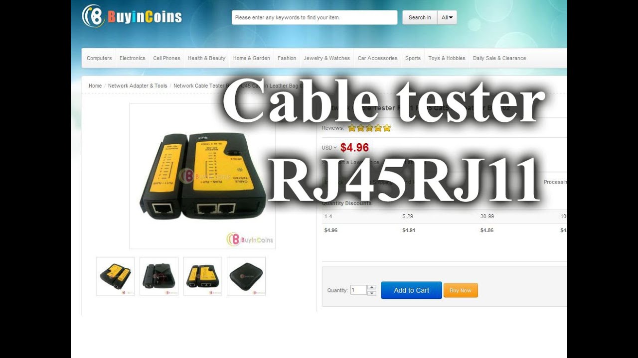 Кабель-тестер из Китая. Cable tester RJ45 RJ11
