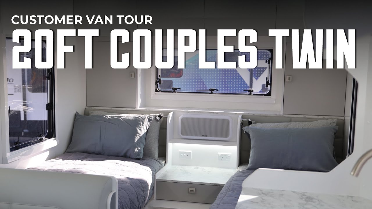20ft Couples Van tour with Twin Beds