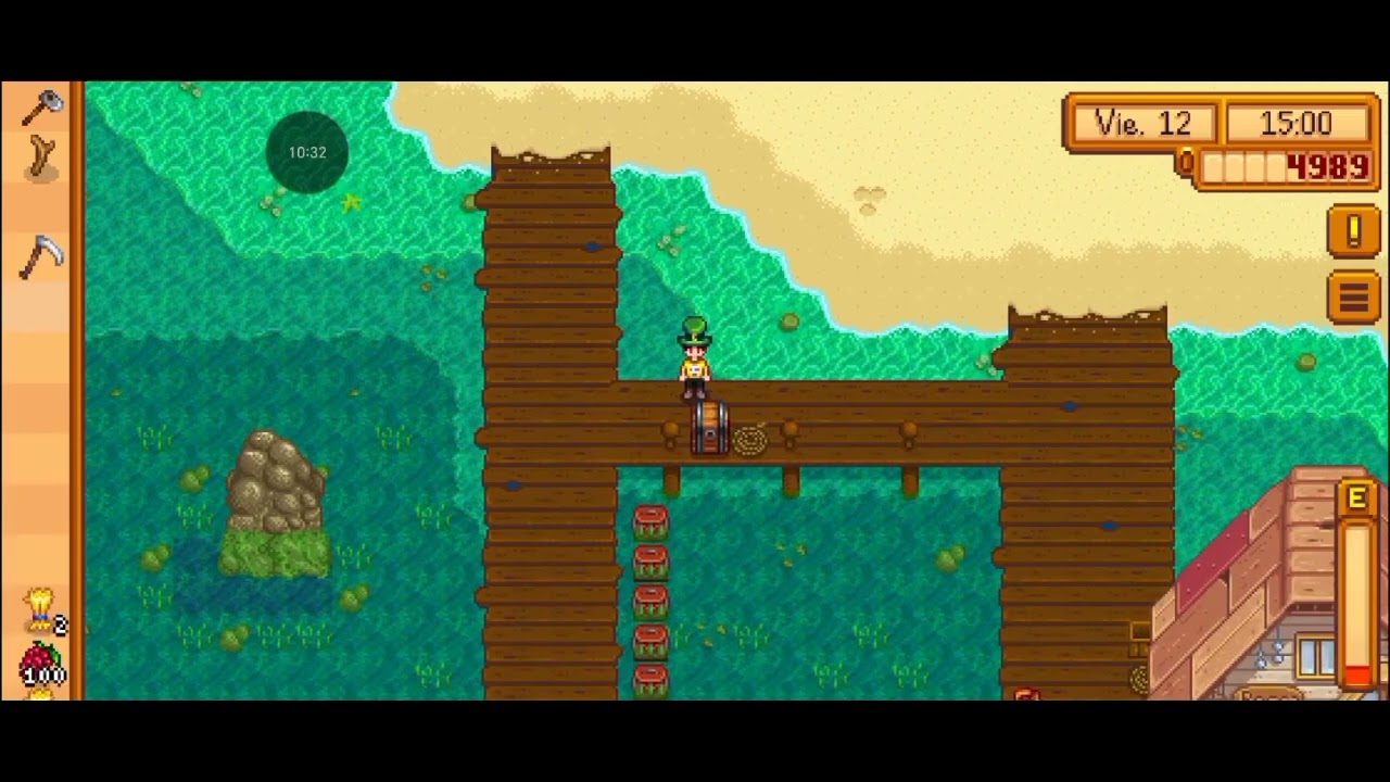 Stardew Valley: Cap 14, Cosecha de Melones 🍑 y mejoró la Regadera a Acero. 