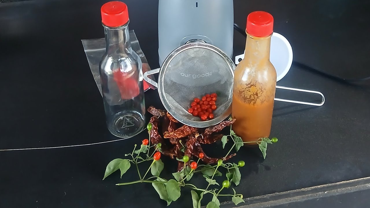 #making  #homemade  #chile pequin hot sauce