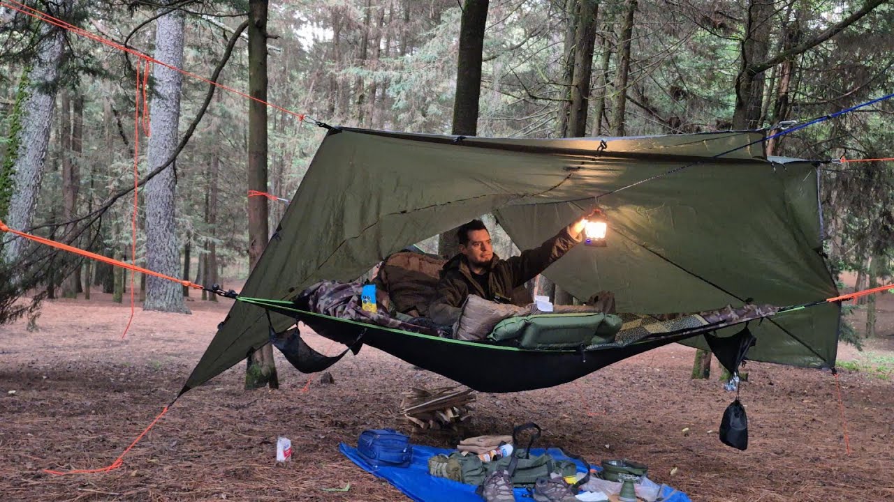 Floating Shelter vs The Storm | Survival Camping in Heavy Rain