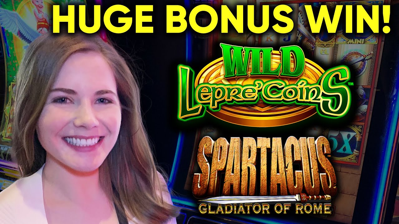 AMAZING BONUS! Got The Wild Line! Wild Leprecoins Slot Machine! Betting Big On Spartacus!!