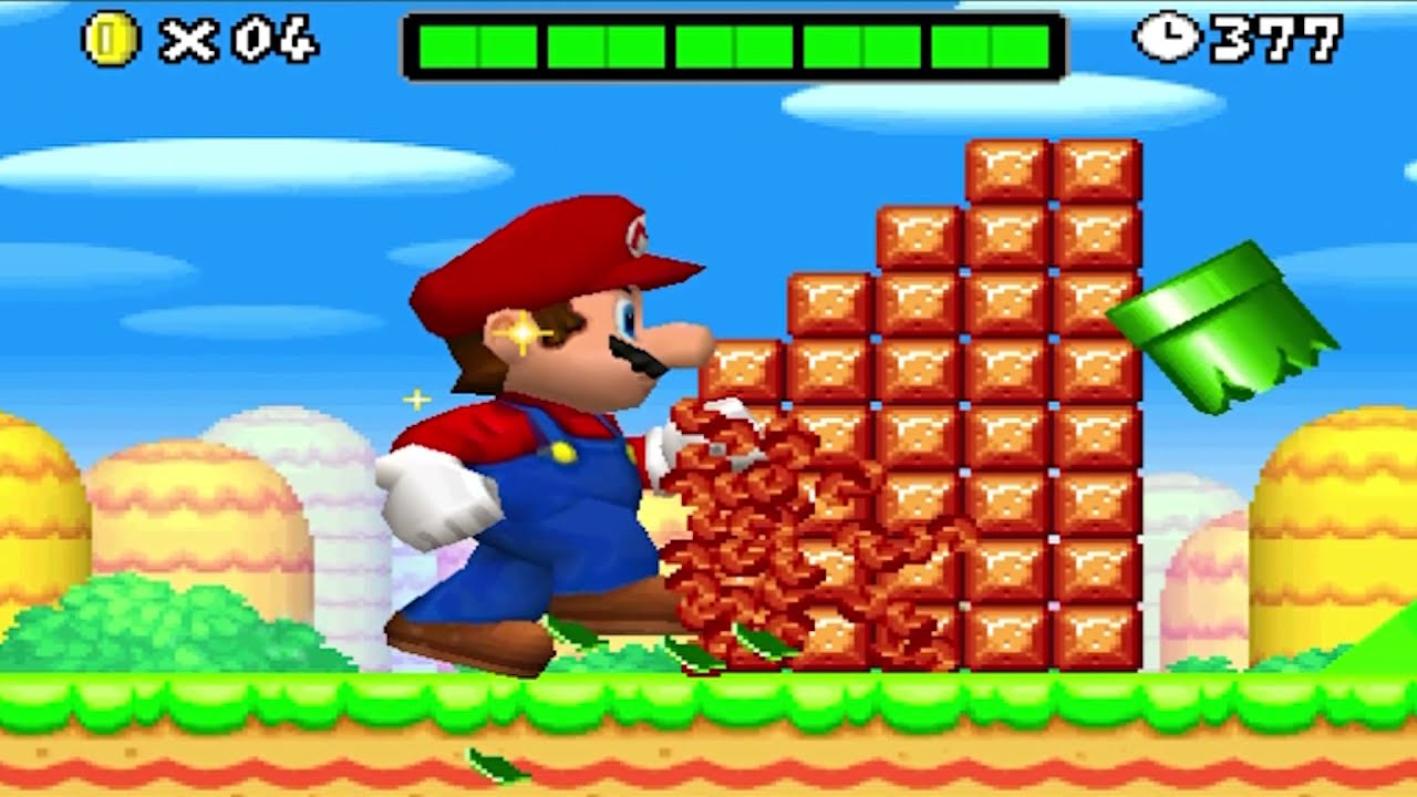 smb New Super Mario Bros DS Infinite Mega Mushroom