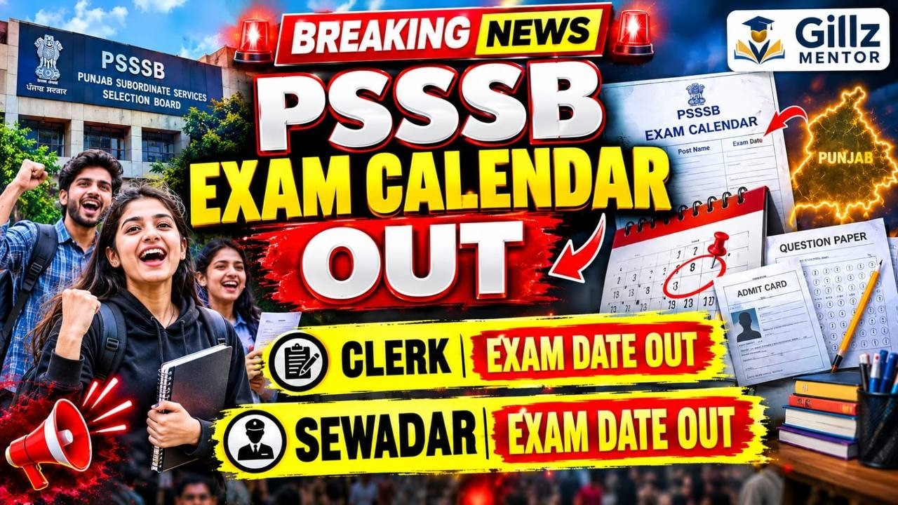 Psssb Exam Calendar Out | Psssb Big Update | Gillz Mentor