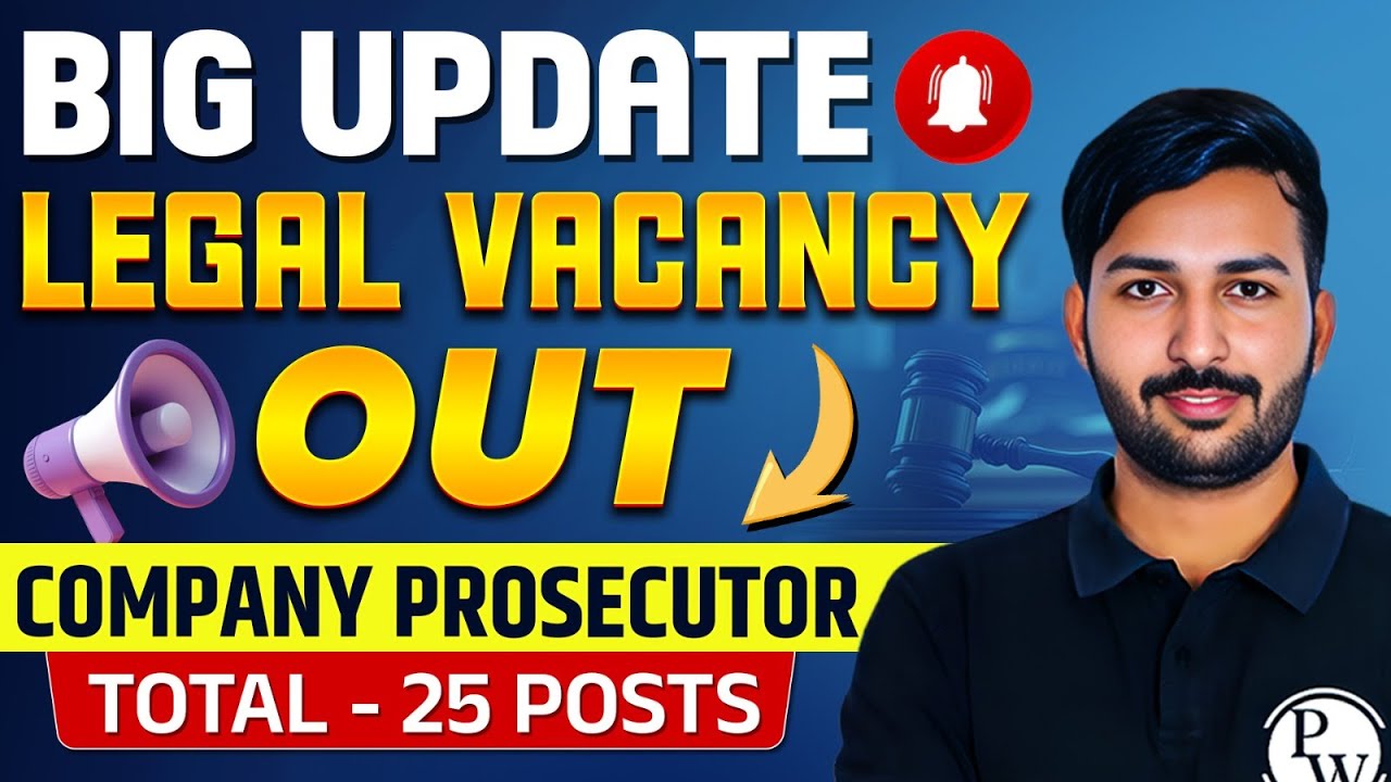 UPSC Law Officer Vacancy 2025 Out 📢| Legal Officer Jobs for Freshers | Law Jobs | Judiciary By PW