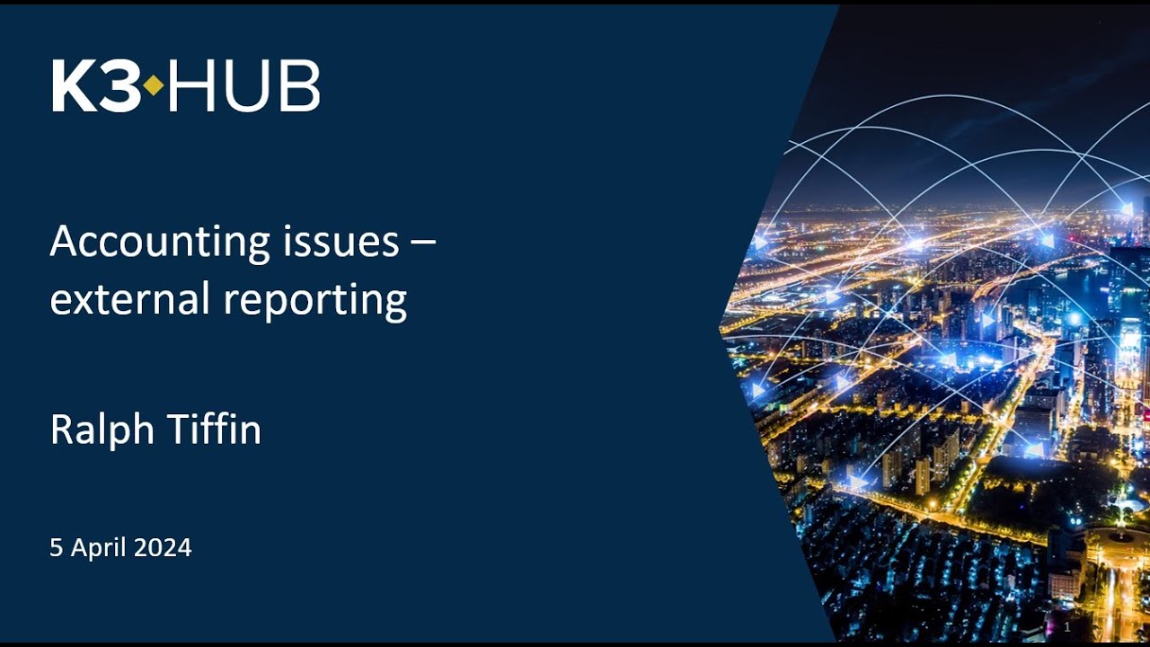 Accounting issues – external reporting: Online CPD course delivered by Tolley