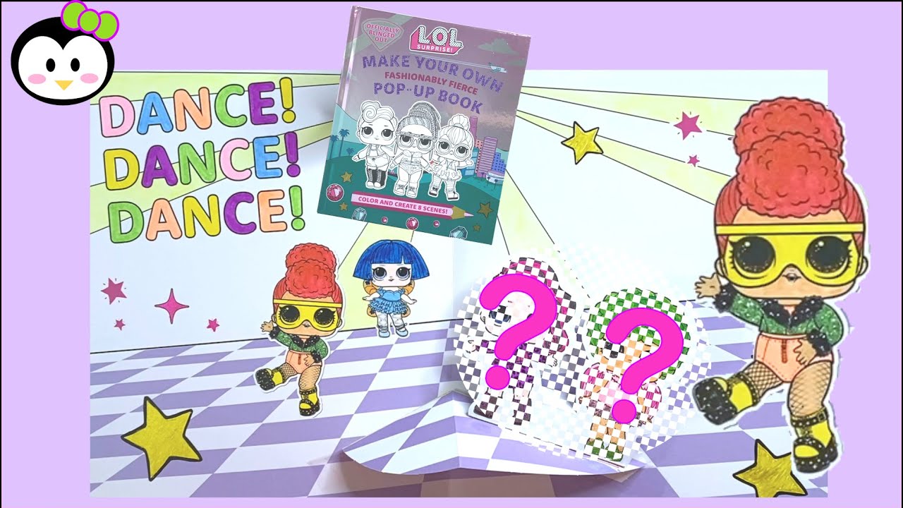 LOL Surprise Pop-Up Coloring Book | Unbox | Disco Dance Party with LOL Dolls