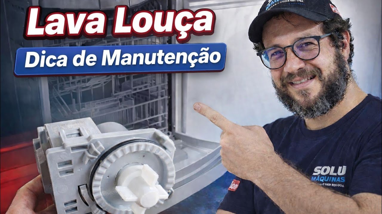 Lava louça não drena a água. Dica de manutenção. Solumaquinas Brasília.