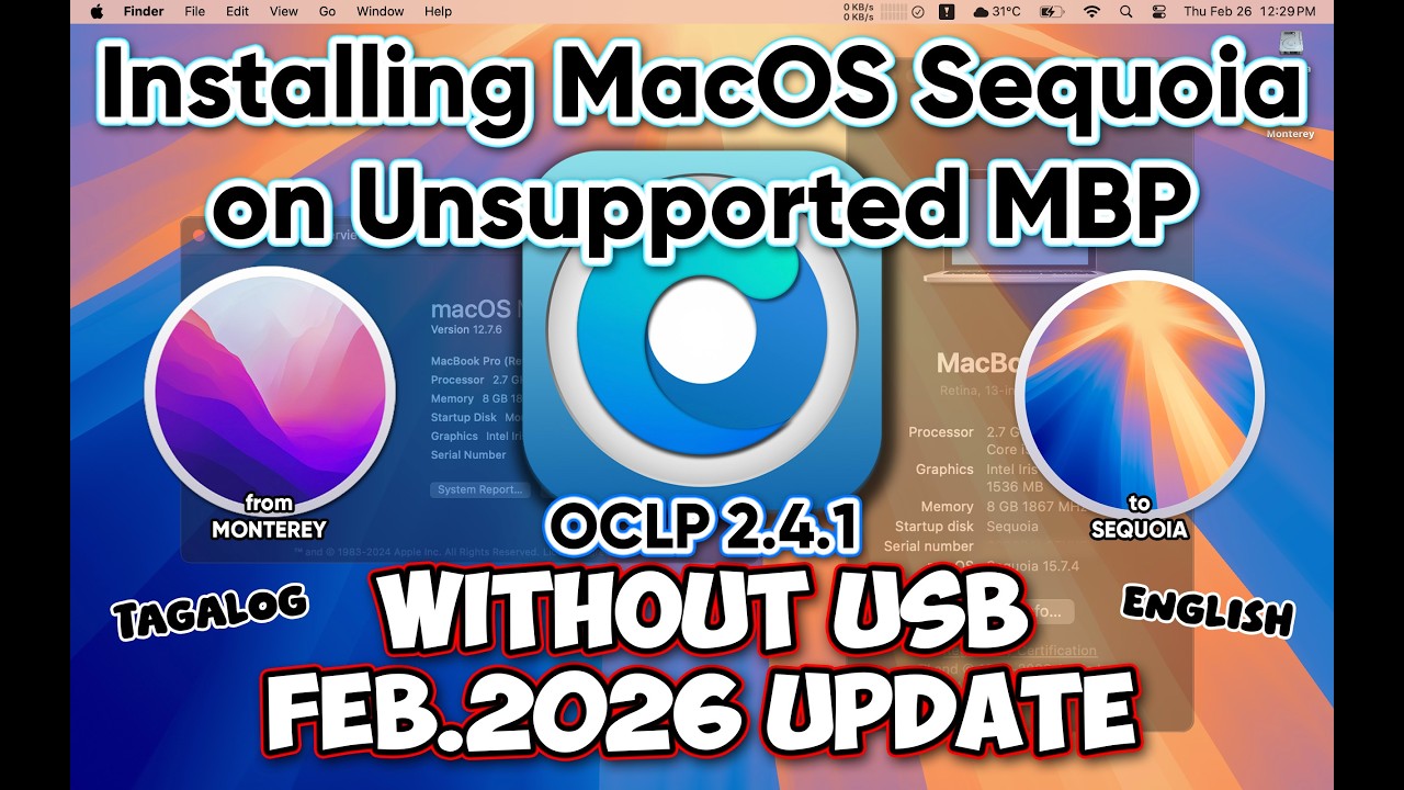 Without USB How to INSTALL MacOS SEQUOIA on Unsupported Mac #macossequoia