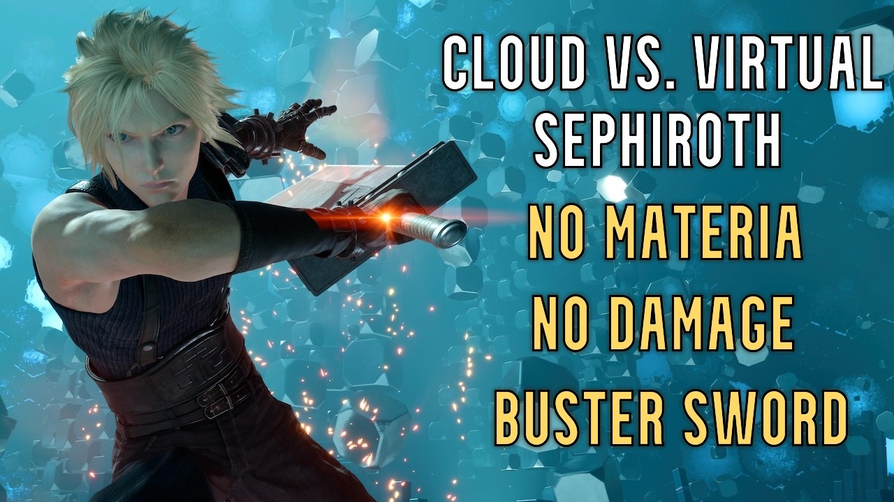 FFVII Rebirth - Cloud vs. Virtual Sephiroth (No Materia, No Damage, Buster Sword)