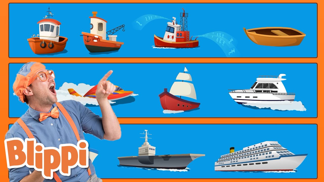 Blippi | Blippi explores loads of Boats!! | Educational Videos for Toddlers | Cars for Children