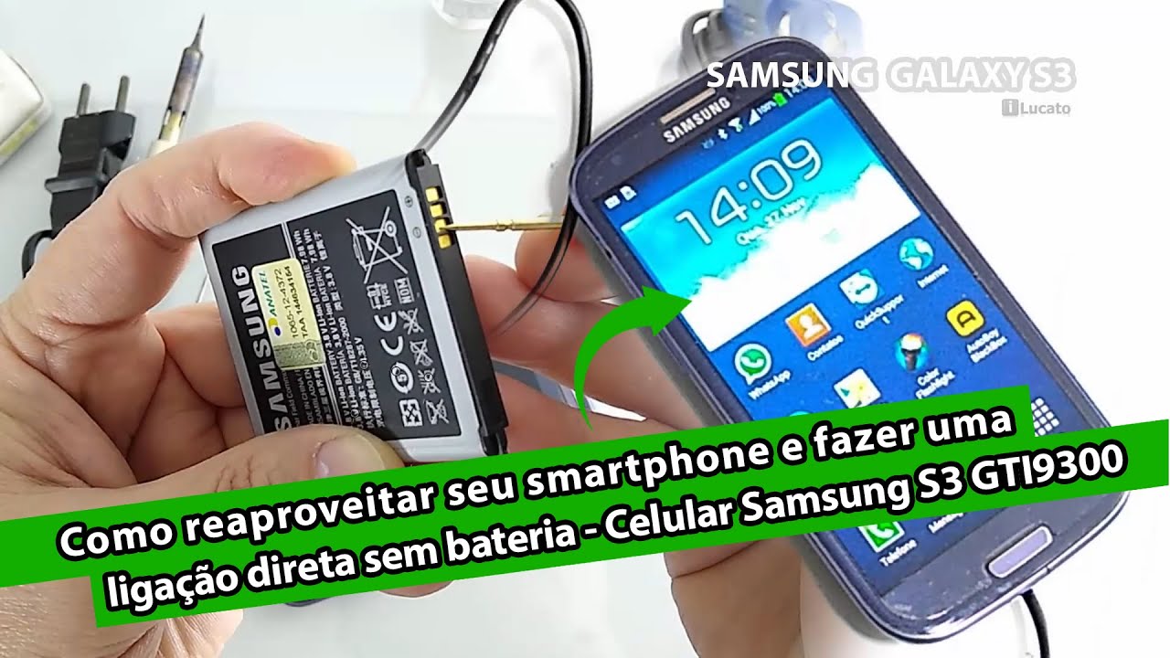 Como reaproveitar seu smartphone e fazer uma ligação direta sem bateria - Celular Samsung S3 GTI9300