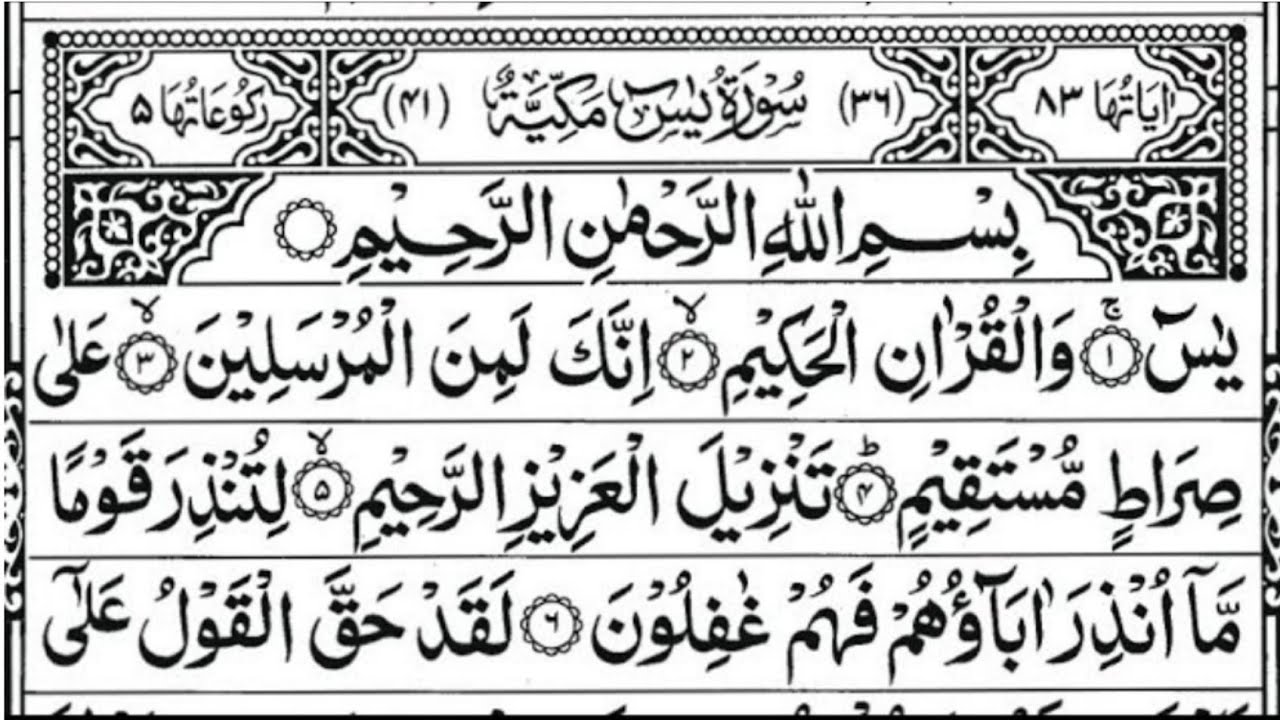 Surah Yasin (Yaseen) سورۃ یٰس  | Beautiful Recitation | Daily Surah Yaseen Tilawat Ep 01| 