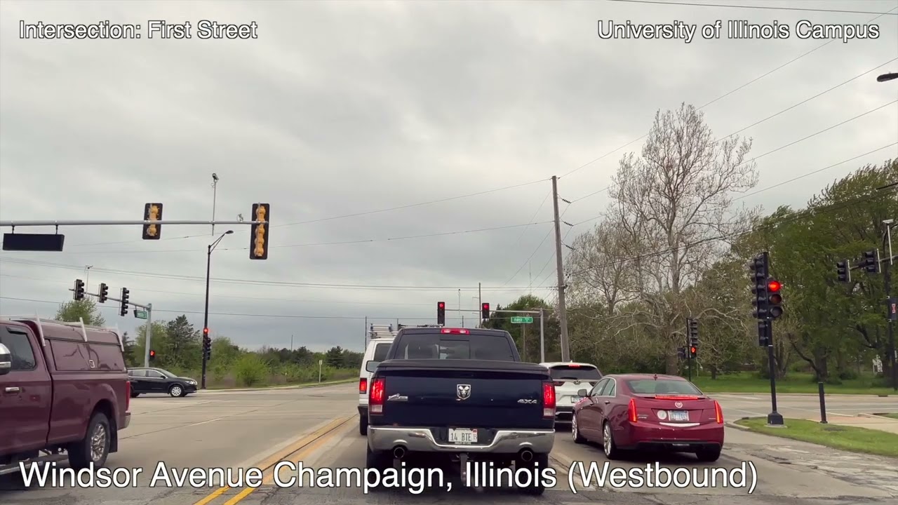 Driving Windsor Avenue Urbana Champaign University of Illinois