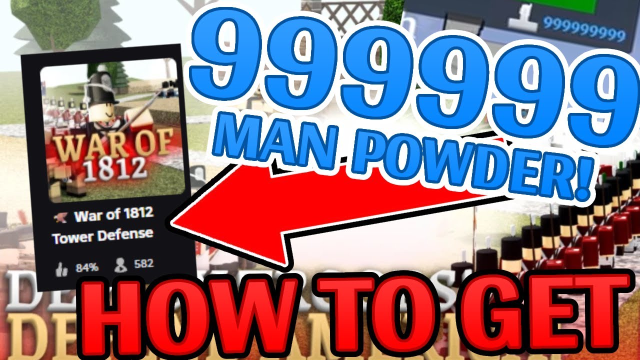 🚨INFINITE MAN POWER GLITCH!❗️ War of 1812 Tower Defense Roblox🛃