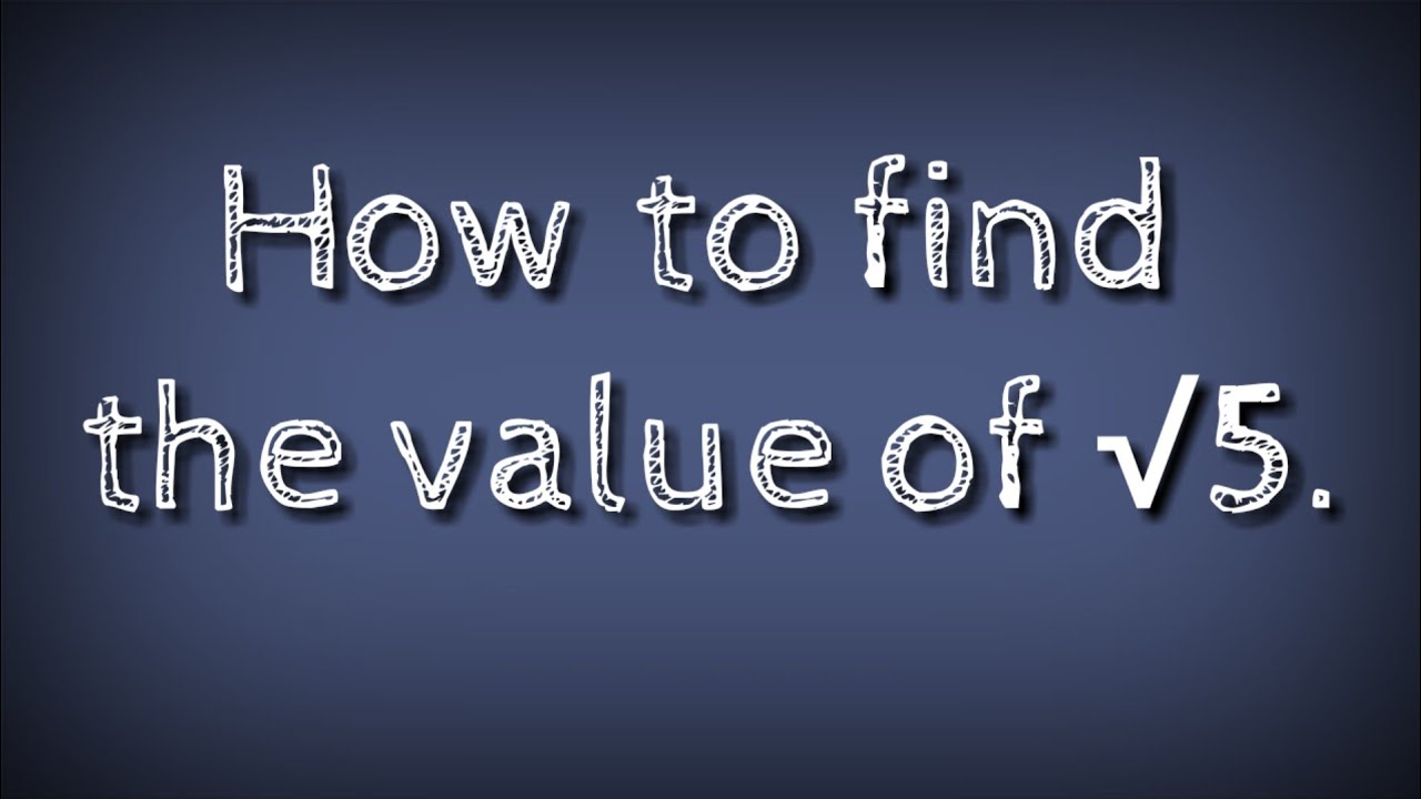 How to find the value of root 5 upto three decimal. @SHSIRCLASSES.
