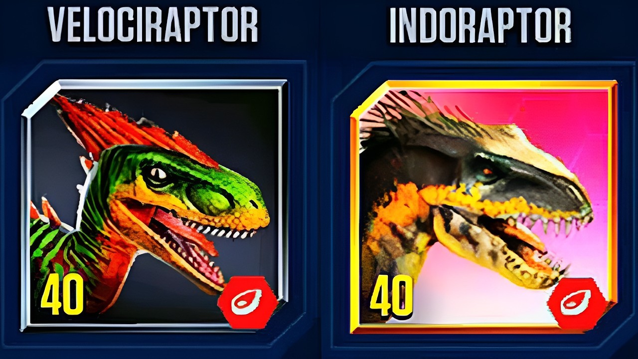 VELOCIRAPTOR BEGINS AND INDORAPTOR ENDS | JURASSIC WORLD THE GAME
