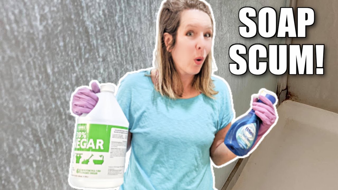 Clean Shower Glass Door | HARD WATER and SOAP SCUM Gone!