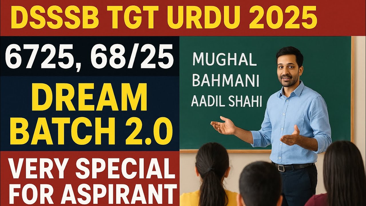 DSSSB TGT URDU 2025||Post code 67/25,67/28||#9045220432