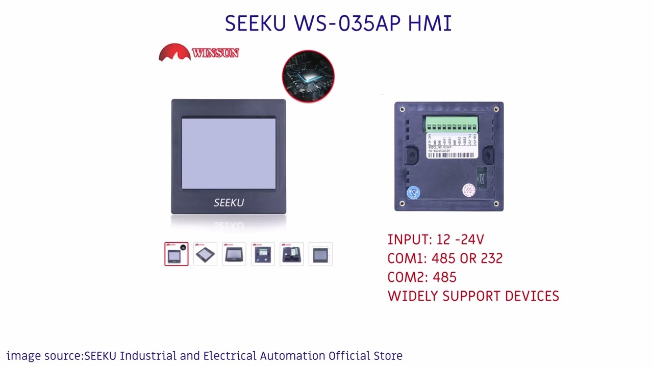 SEEKU WS-035AP HMI Displaying time