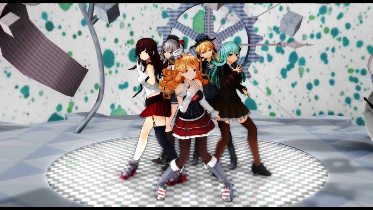 【MMD】[艦これ]巡洋艦5人でCarry Me Off[固定][鹿島 鈴谷 能代 Zara ﾌﾟﾘﾝﾂ]