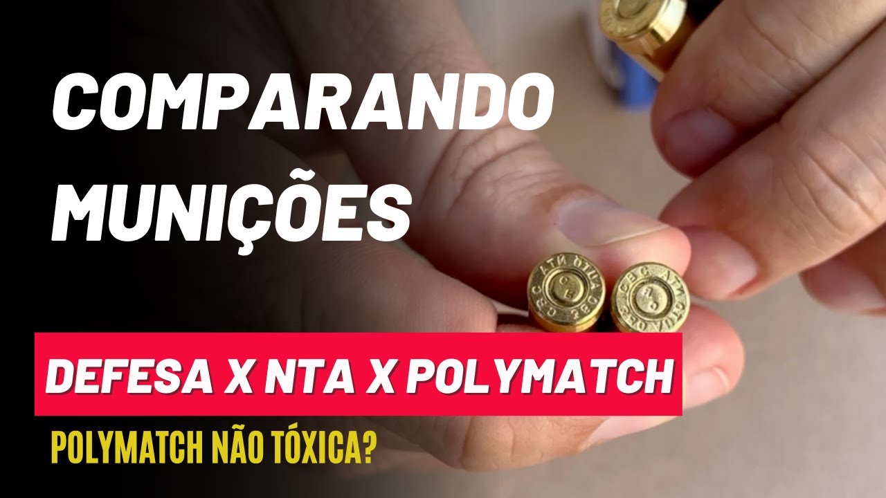 Comparei munições de DEFESA, POLYMATCH e NTA | Testes com munições de treino e defesa