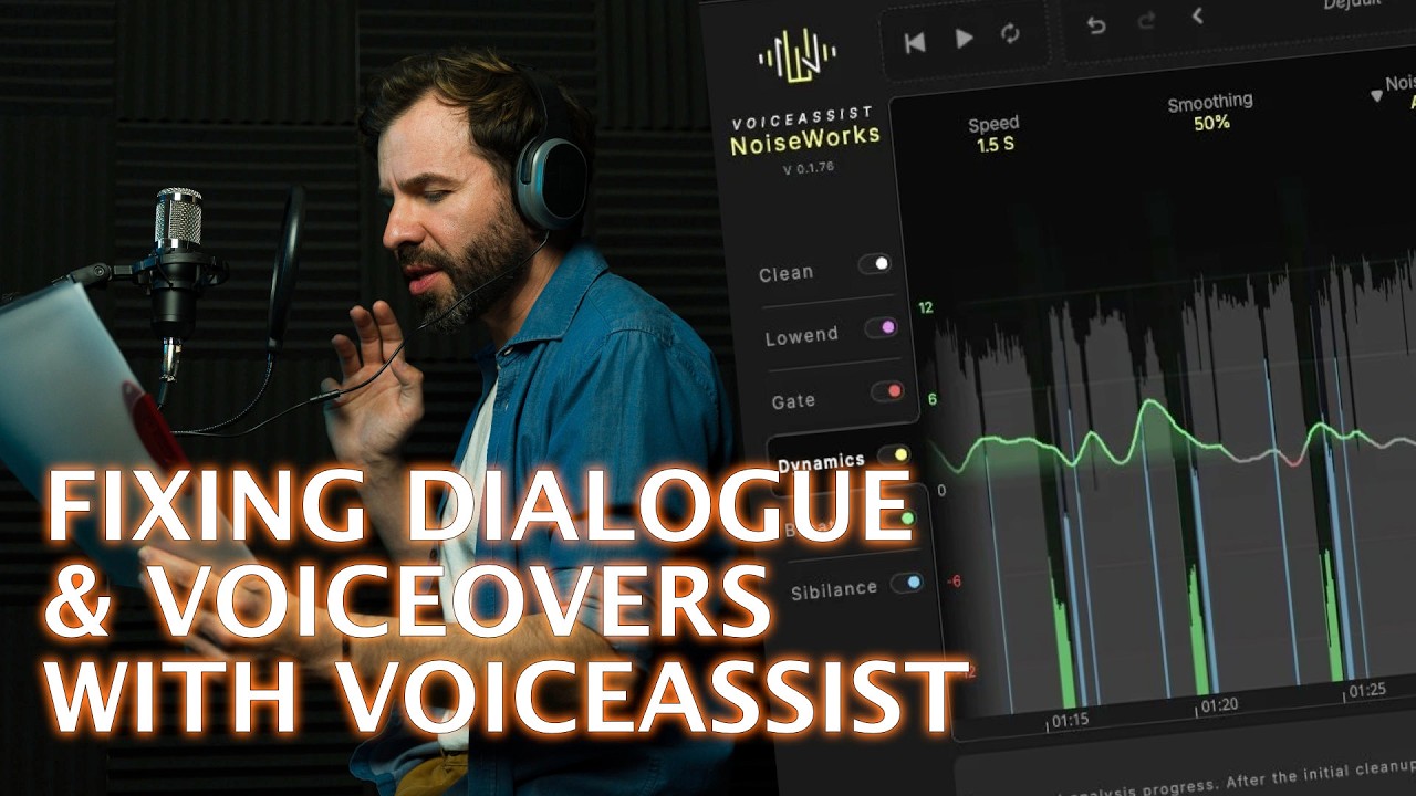 Исправление диалогов и озвучки с помощью Noiseworks VoiceAssist в процессе постобработки звука.