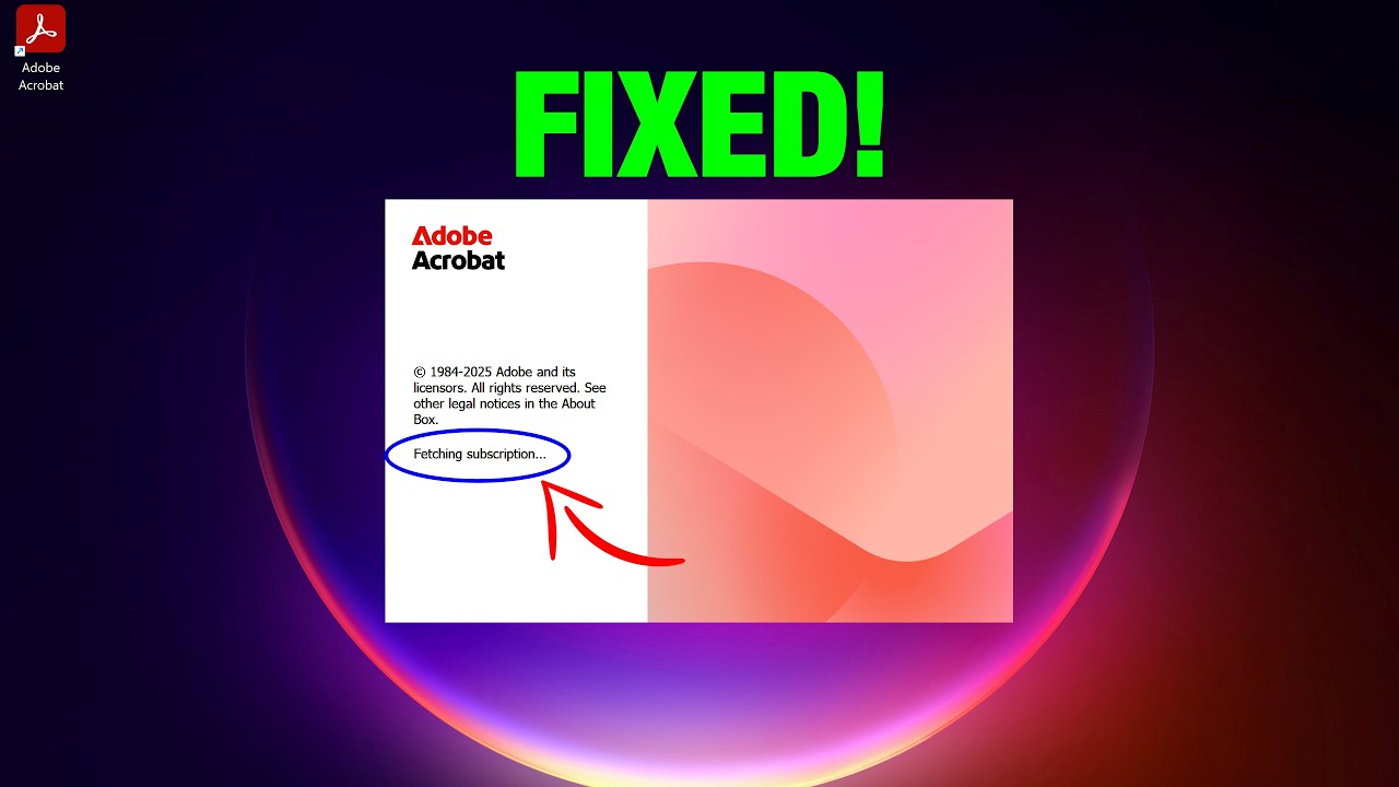 Как исправить проблему с зависанием Adobe Acrobat Pro DC на этапе получения подписки (3 рабочих м...
