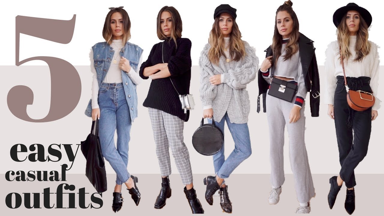 5 SIMPLE & CASUAL WEEKEND OUTFITS | LOOKBOOK