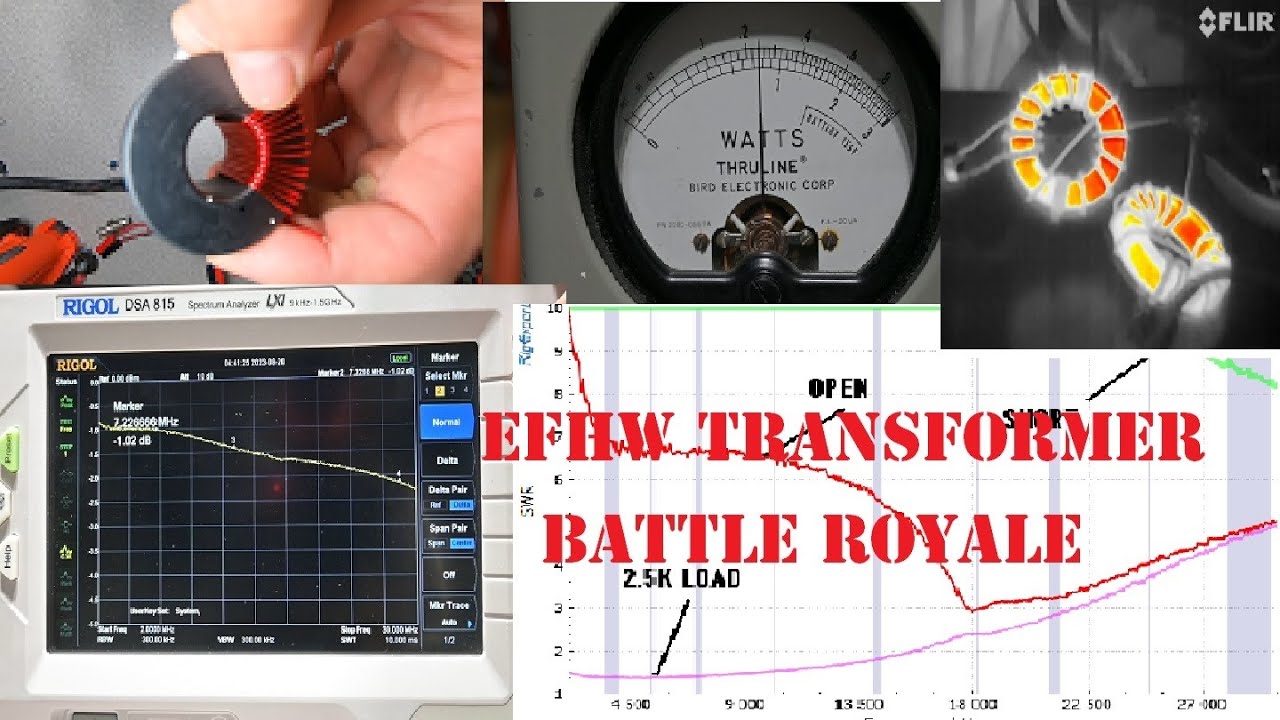EFHW ham radio HF antenna transformer tests -  build the best yourself - save money build and learn