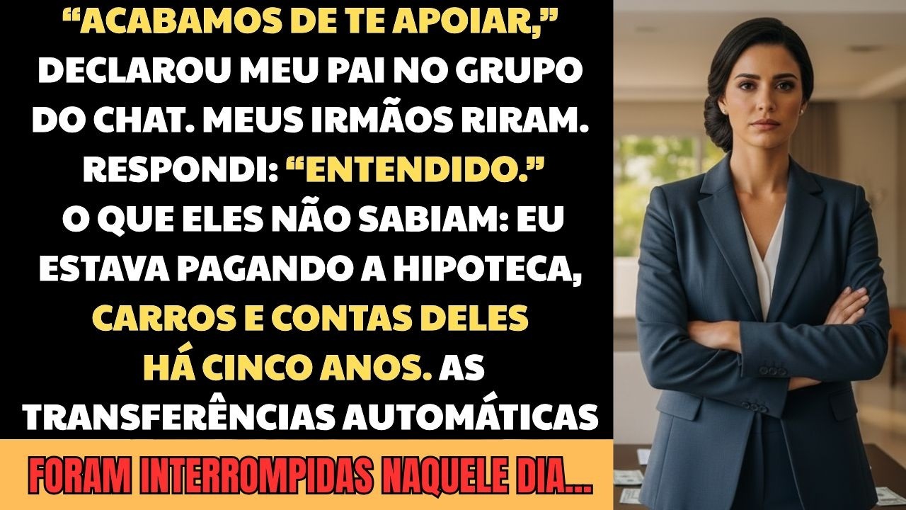 Meus pais disseram: “Não vamos mais te sustentar” — Sendo que eles vivem do meu dinheiro há 5 anos…