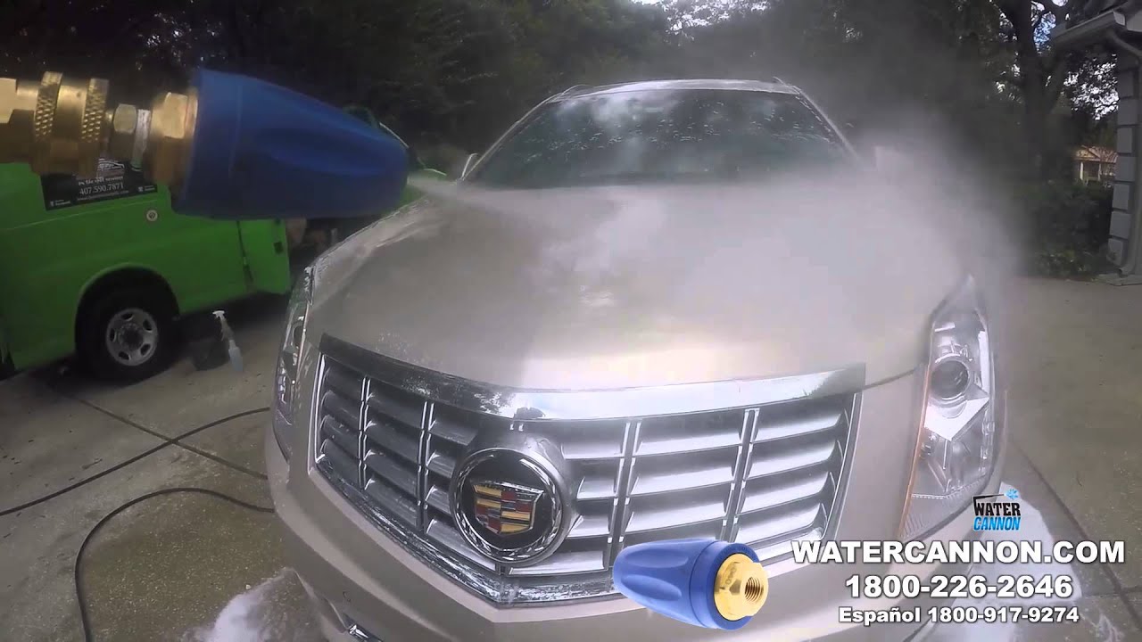 Hydrojet Turbo Nozzle In Action Car Washing