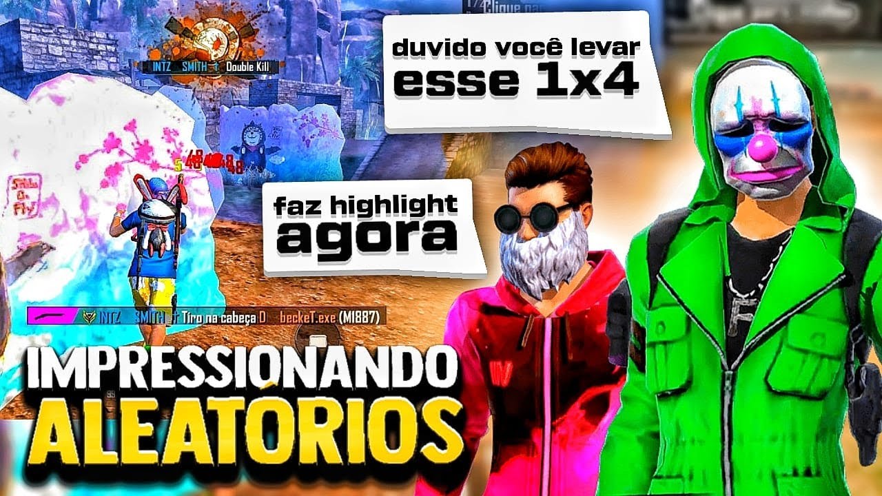 IMPRESSIONEI OS ALEATÓRIOS NO CS RANK E FIZ ATÉ HIGHLIGHT NA PARTIDA 😧🔥 - SMITH FREE FIRE