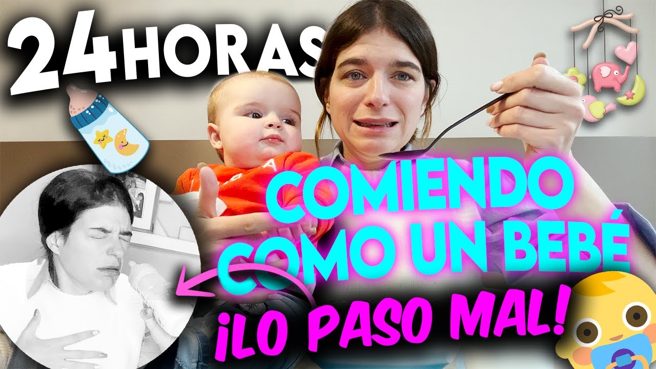 COMIENDO 24 HORAS COMO UN BEBÉ! PAPILLAS, BIBERONES, NO PUEDO Y ACABO VOMITAND0! 🤮@Bonbon Reich