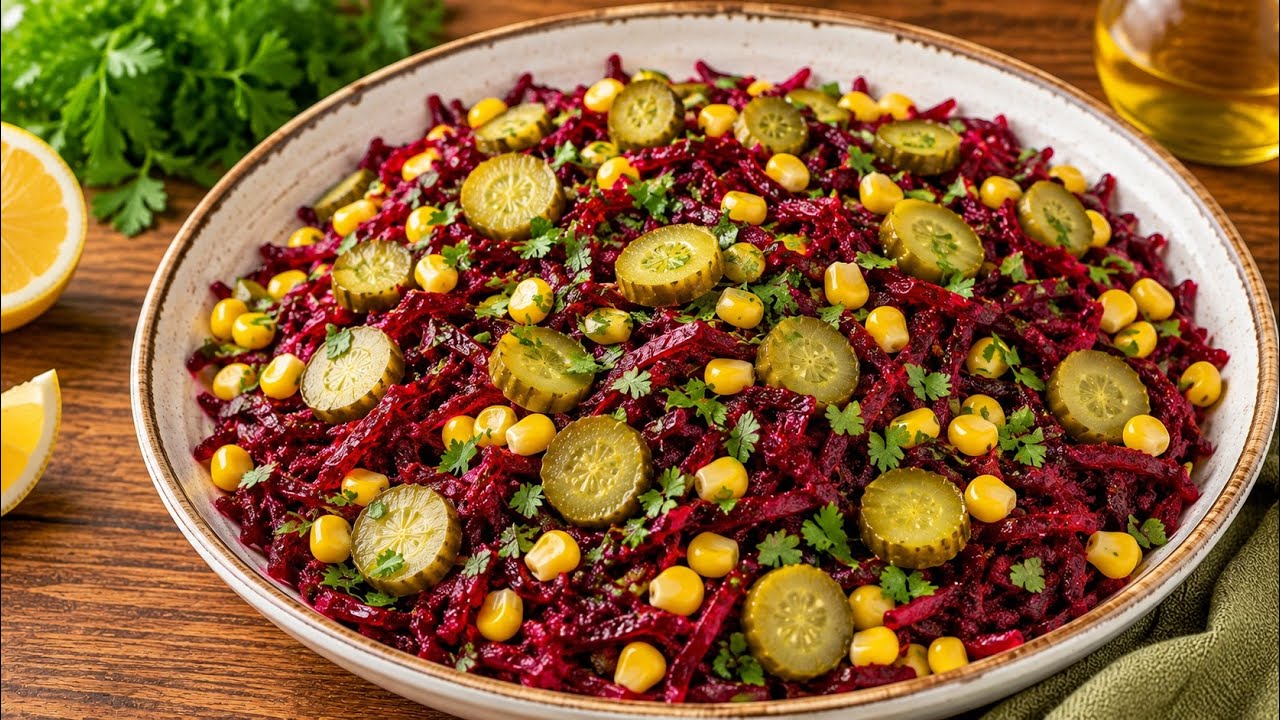 My grandma make this beetroot salad 3 times a week! You will definitely lose 5 kilo in one week 🔥