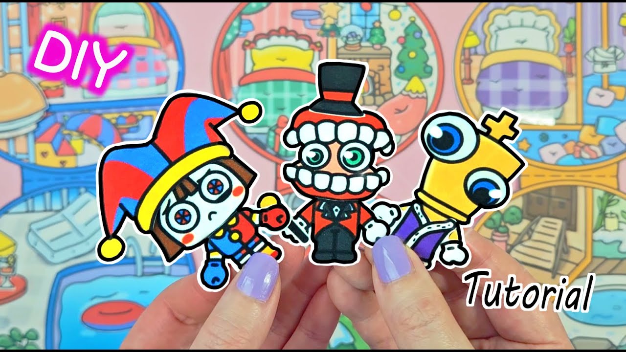 [Tutorial] The Amazing Digital Circus Toca Boca Hotel #paperdiy #tocaboca #asmr