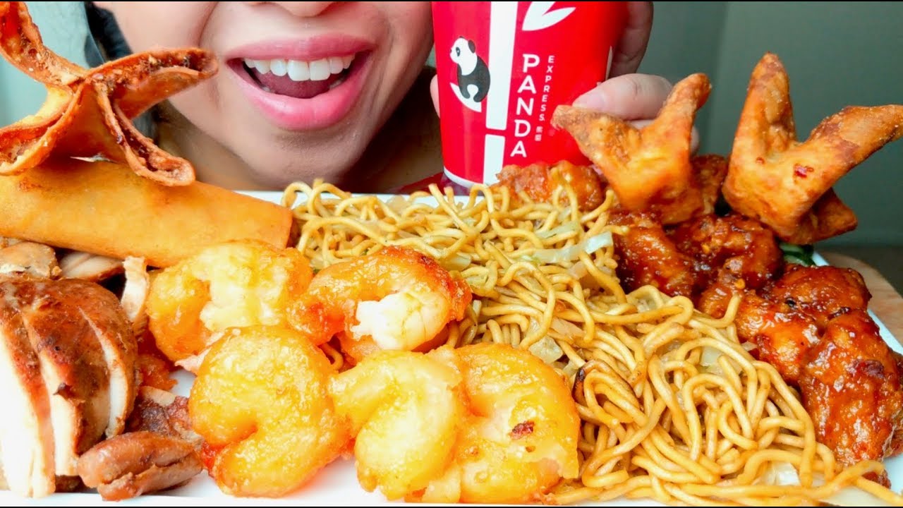 ASMR Panda Express 🍜 Chinese Food (american-style) *No Talking* 먹방 suellASMR