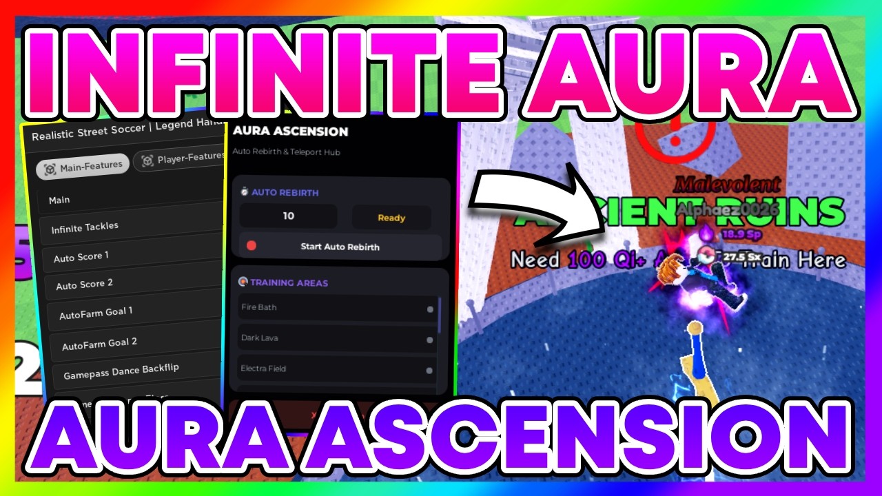 Aura Ascension Script *NO KEY* - INF AURA, TELEPORTS, AUTOFARM + More!