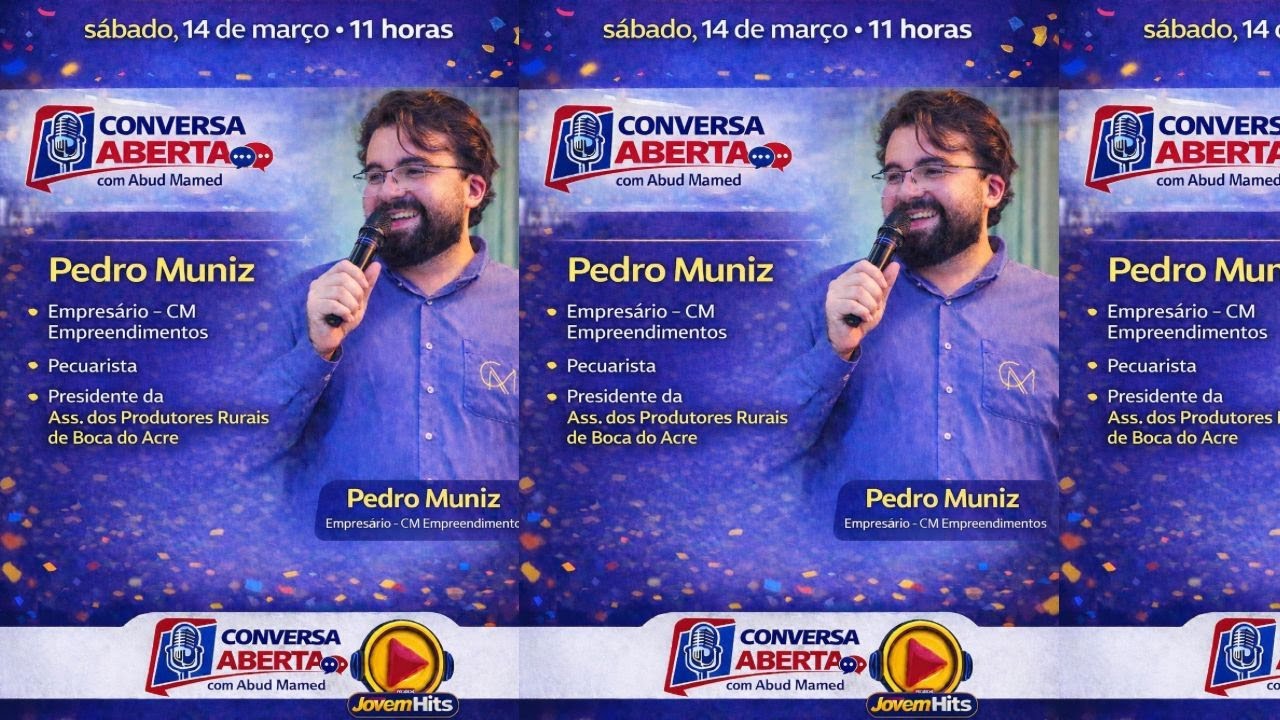 CONVERSA ABERTA: O  empresário Pedro Muniz