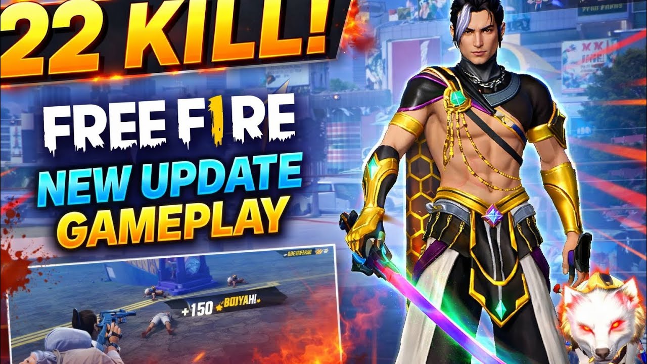 Free fire new update gameplay 🎮 and free fire in 9 kills 💥💥 #freefire #viral #tranding #totalgaming 
