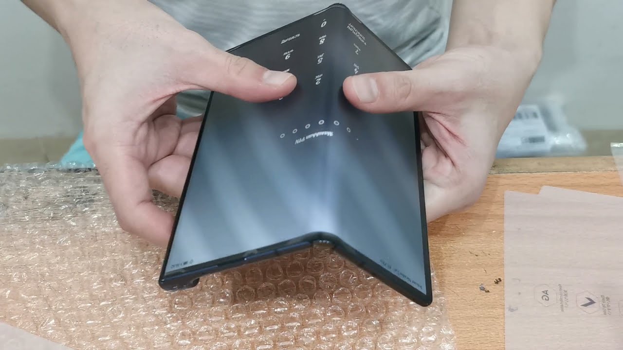 anti gores Huawei mate xs/x screen protector membrane hydrogel install