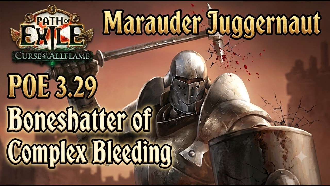 POE 3.29 Marauder Juggernaut Boneshatter of Complex Bleeding - League Starter - Low Budget - Maven