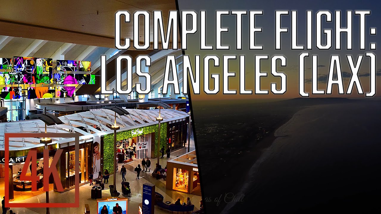 COMPLETE Dark to Sunrise Flight Ambience | Los Angeles International (LAX) | Takeoff & Landing | 4K